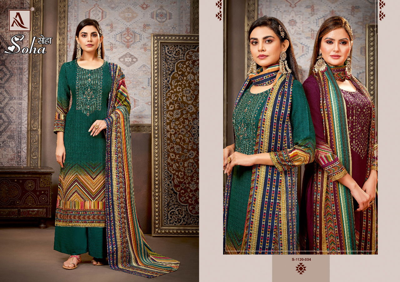 Alok Soha Pashmina  Winter Wear Wholesale Dress Material Collection